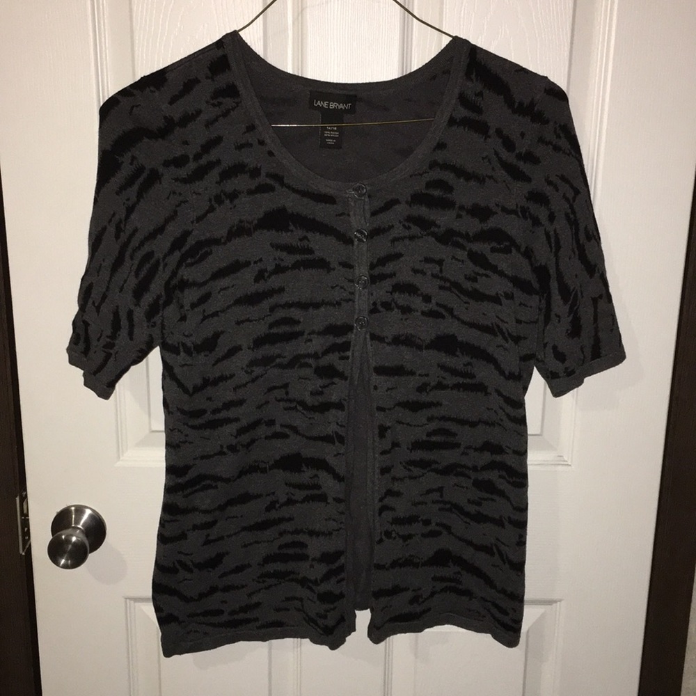 Lane Bryant short sleeve button up cardigan